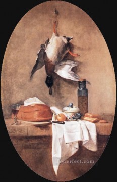 古典的な静物画 Painting - アヒル ジャン・バティスト・シメオン・シャルダンの静物画